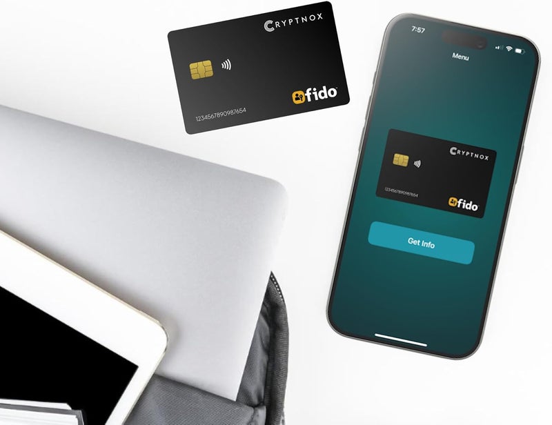 Cryptnox FIDO2 Security Key, Two Factor Authentication (2FA) NFC Security Key, Connect via NFC for Microsoft, Apple, Google, Facebook, Dropbox, Mifare DESFire, Convenient Card Format, FIDO Certified - Image 3